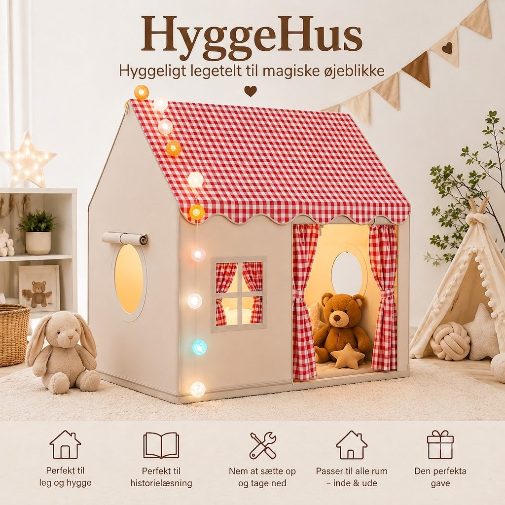 CozyHouse – hyggeligt legetelt til børn