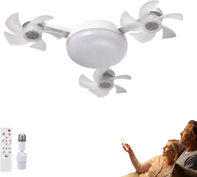 Nyhed! AirDrone – Loftsvifte med LED-belysning & Fjernbetjening