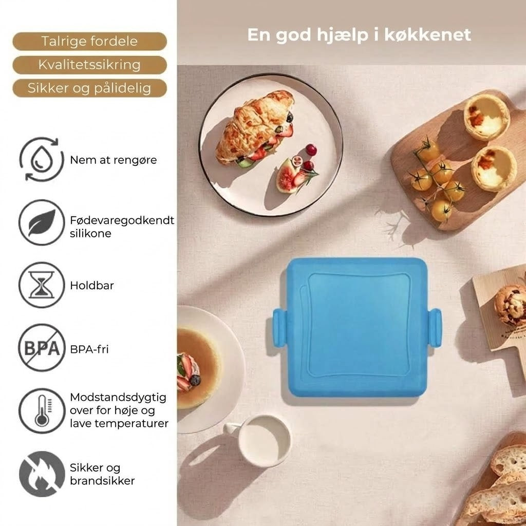 3-i-1 Mikroovnsgrill med Slip-let Belægning