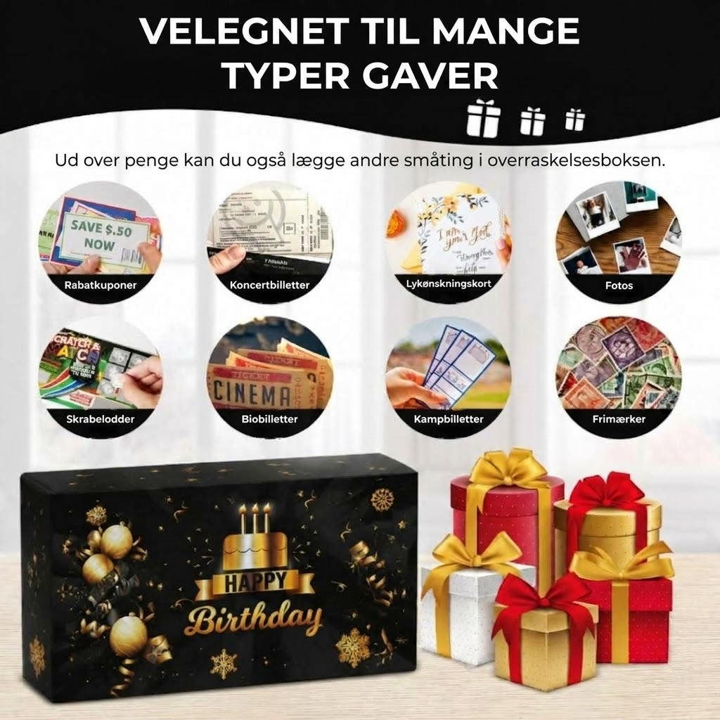 Eksploderende Fødselsdagsæske | Pop-up Overraskelsesbok
