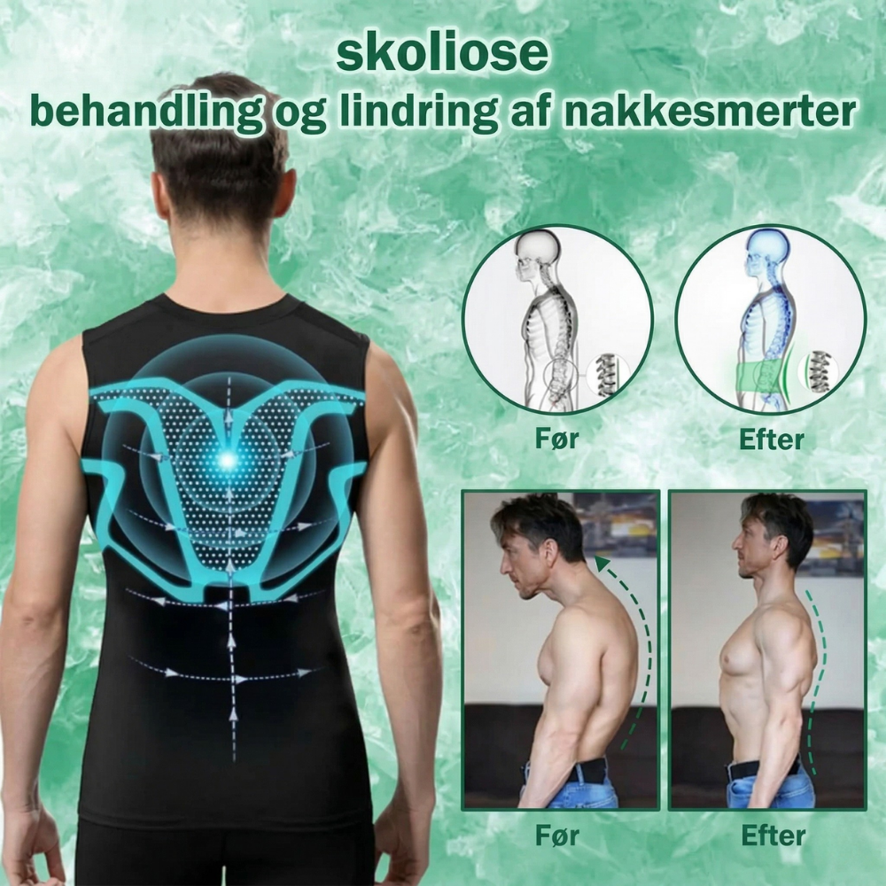 RankVest™ Kompressionsvest til mænd – bedre holdning og slankere silhuet