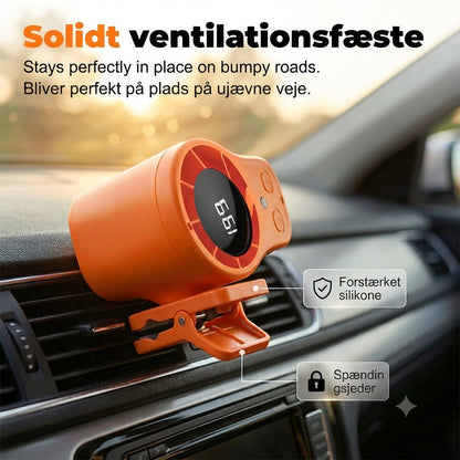 Håndfri personlig vifte med LED-skærm