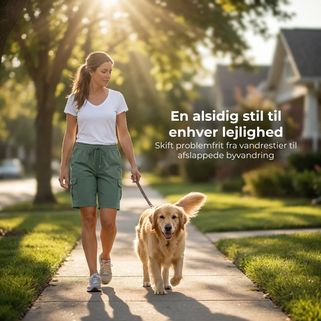 Hurtigtørrende cargoshorts til kvinder med lommer