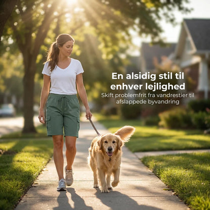 Hurtigtørrende cargoshorts til kvinder med lommer