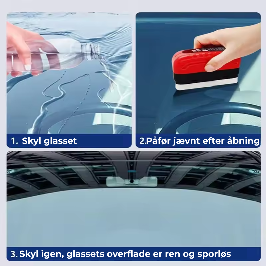 GlassCoating | Olie- og filmfjernende belægning til bilruder samt børste