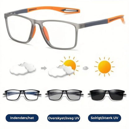 Bifokale briller med sol- og blålysfilter (UV)