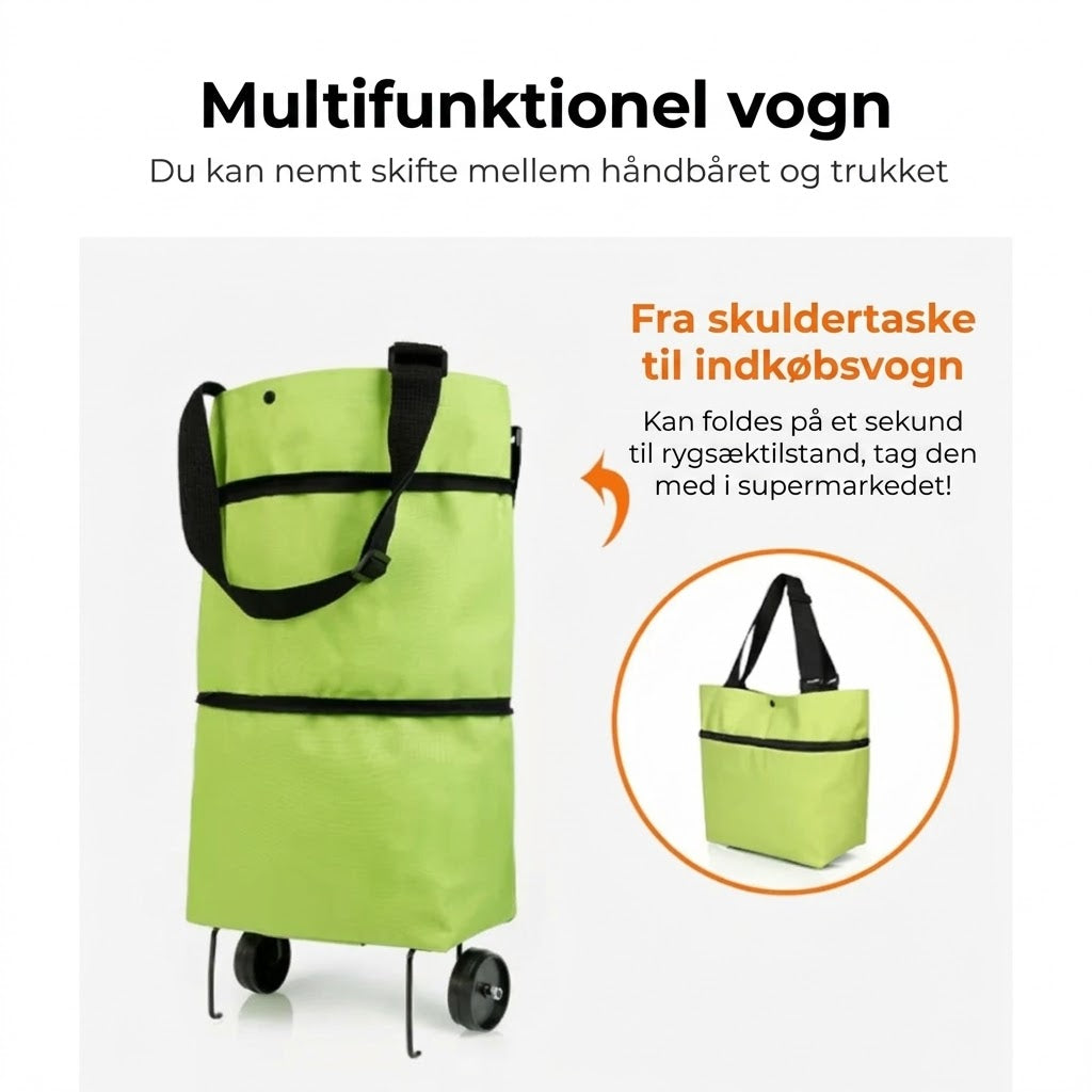 Sammenklappelig indkøbsvogn