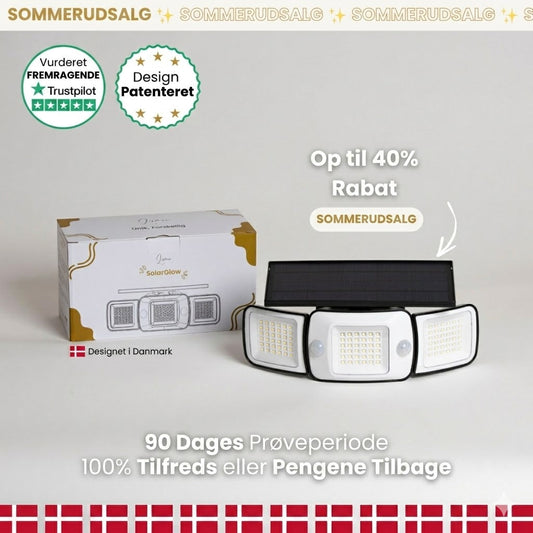 SolarGlow™ | Udendørs solcellelampe med bevægelsessensor