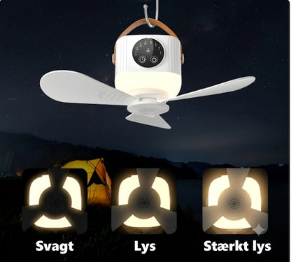 CAMPBREEZE | Genopladelig lampe med ventilator