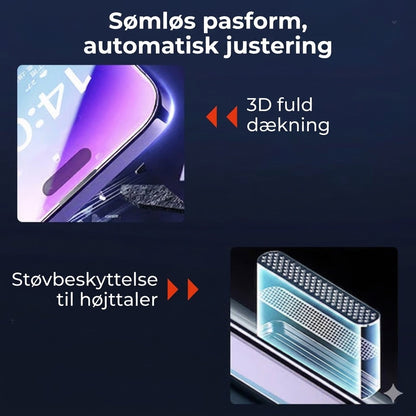 iPhone Beskyttelsessæt – Støvfri Skærmbeskyttelse i Hærdet Glas