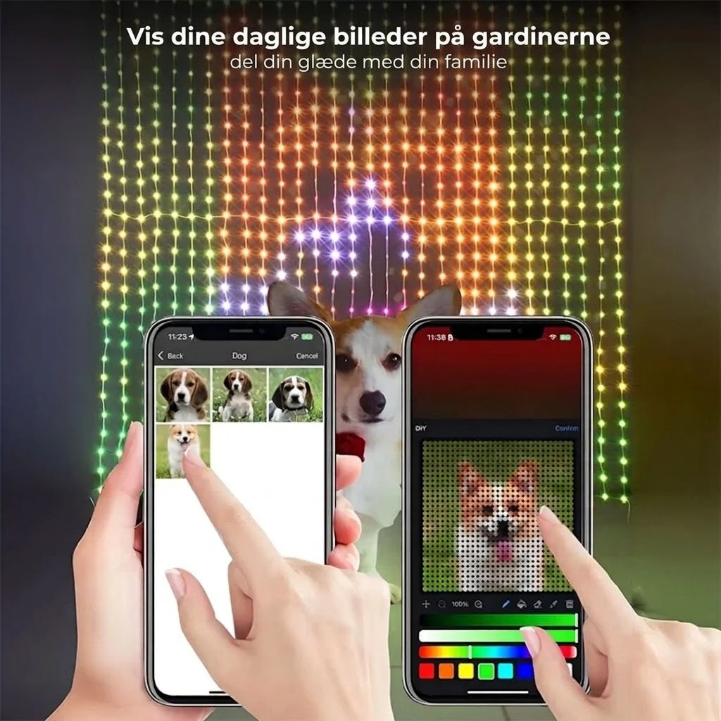 Smart LED-lysgardin – Eget lysdesign via app