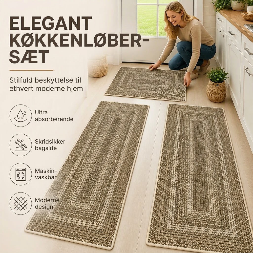 Elegant vævet løber