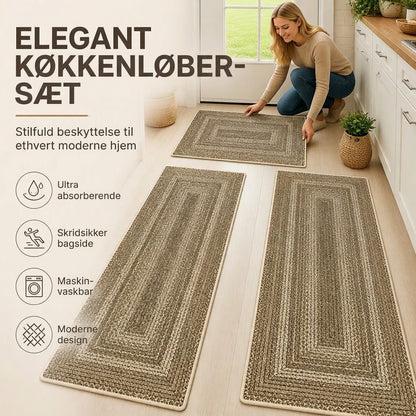 Elegant vævet løber