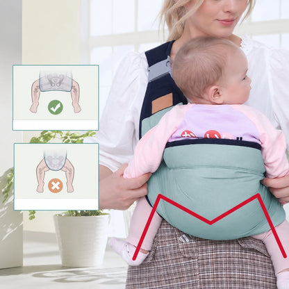 Ergonomisk blesse/bæresele med hoftestøtte