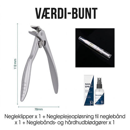 ✂️ Stænksikker negleklipper i rustfrit stål – bred åbning og sikker opbevaring!