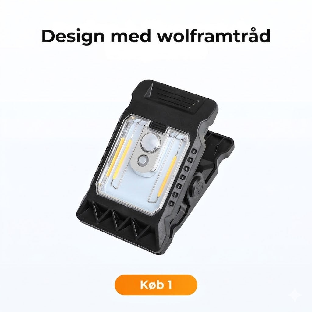 Solcelle-klemlampe med bevægelsessensor