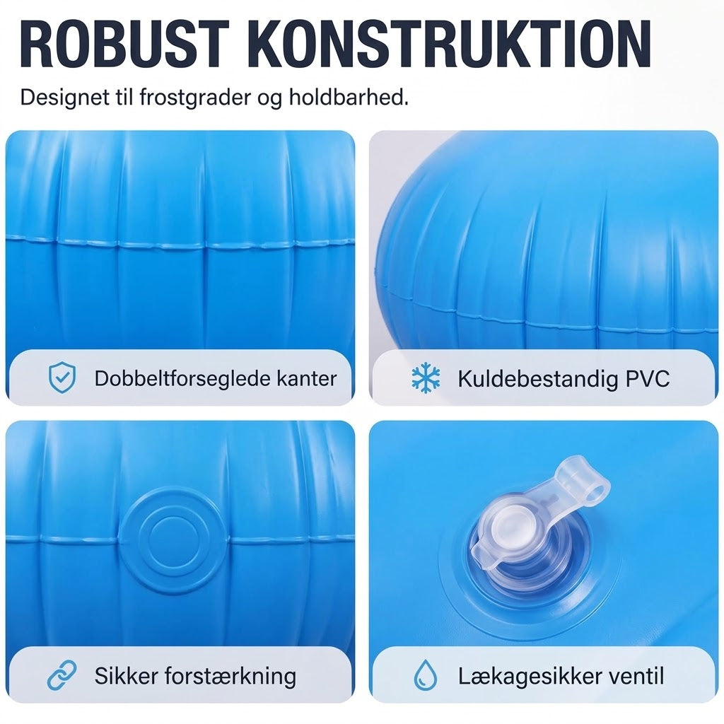 ❄️ Vinterpude til Pool | Reducerer Is-tryk & Forhindrer Vandansamling ✨