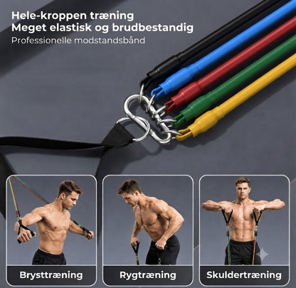 Elastiske træningselastikker - 5 stk.