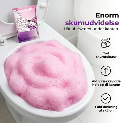 Skummende toiletrensepulver