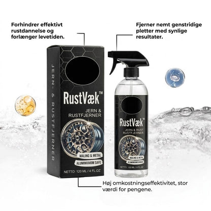 RustVæk™ | Rustfjerner-spray til biler og metaloverflader