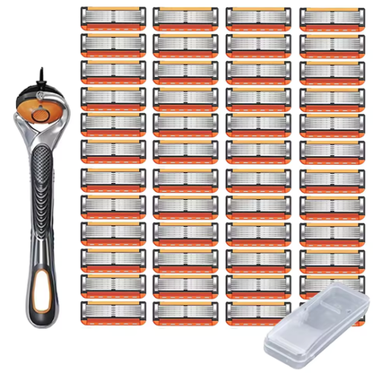 ProShave 6 – 6-bladede barberblade i pakker med 24/48. Klassisk og sikker barbering med seks blade for præcision, komfort og lang levetid.