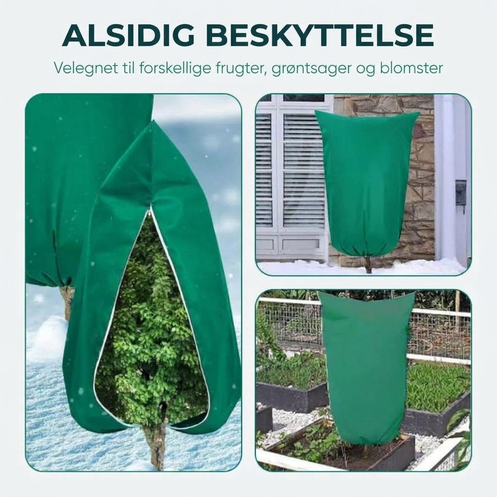 🌷 Vinterbeskyttelse til Planter | Frostsikker Plantepose med Lynlås & Snøre