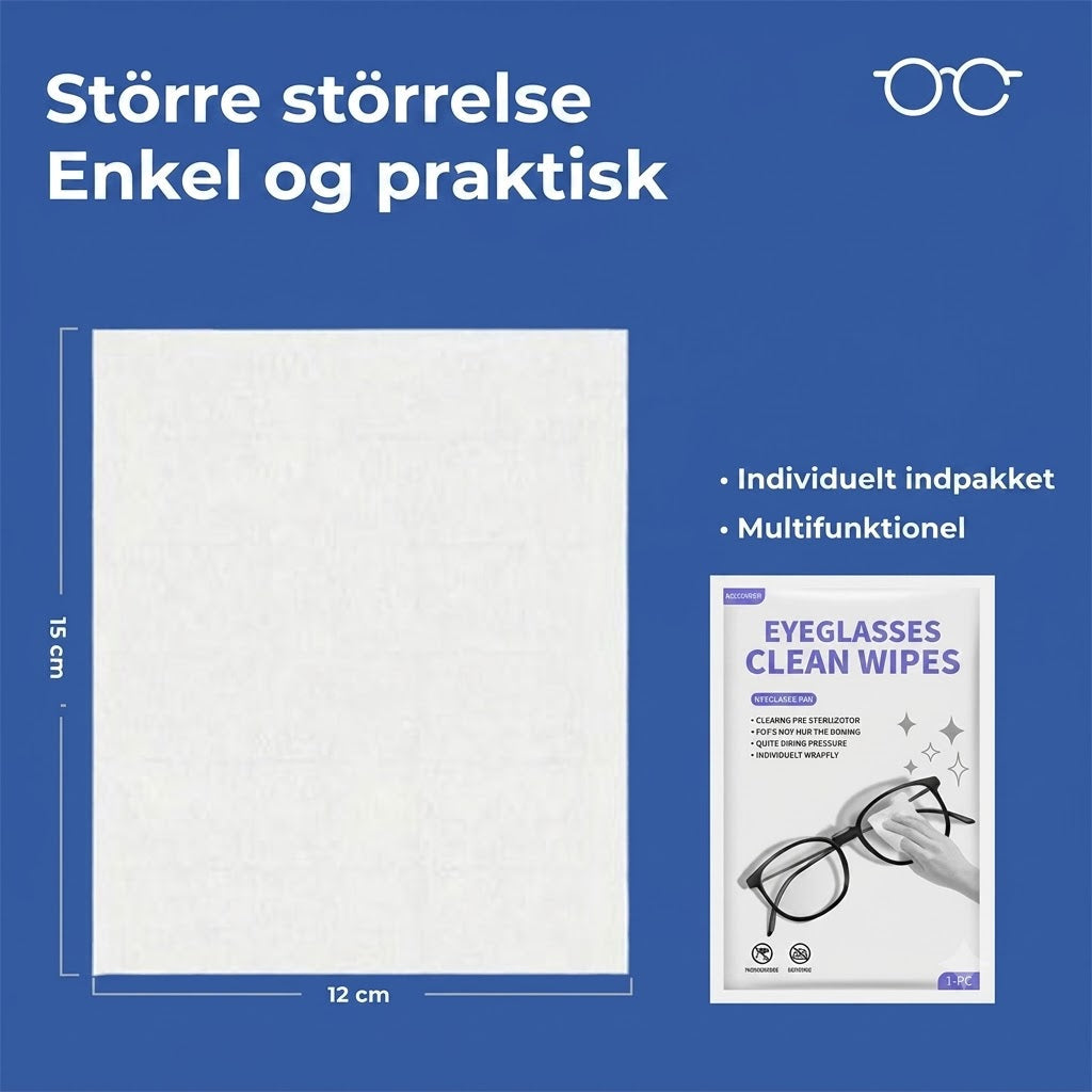 Brillerenseservietter mod dug og snavs (100 stk.)