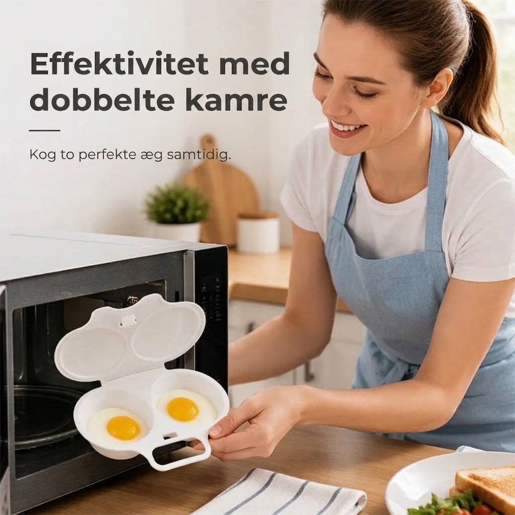 Æggekoger til Mikrobølgeovn med Låg og Håndtag