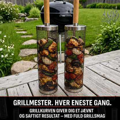Rullende grillkurv