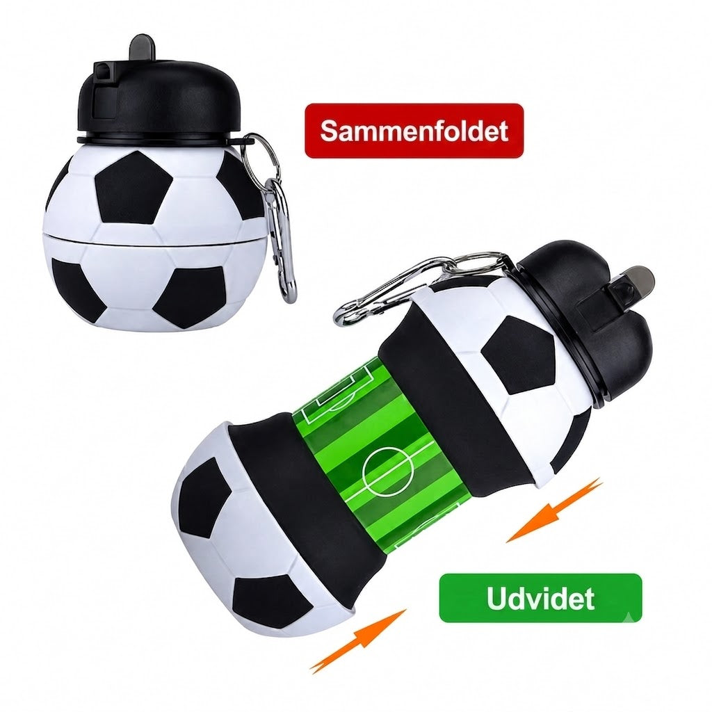 FlexBall™ | Sammenklappelig silikone-vandflaske til sport (sportsbold-design)