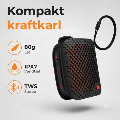 Bærbar bluetooth-højtaler med magnetisk clips