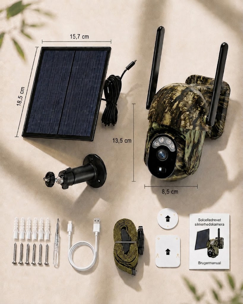SolarWatch 360 Camo - Soldrevet trådløst overvågningskamera
