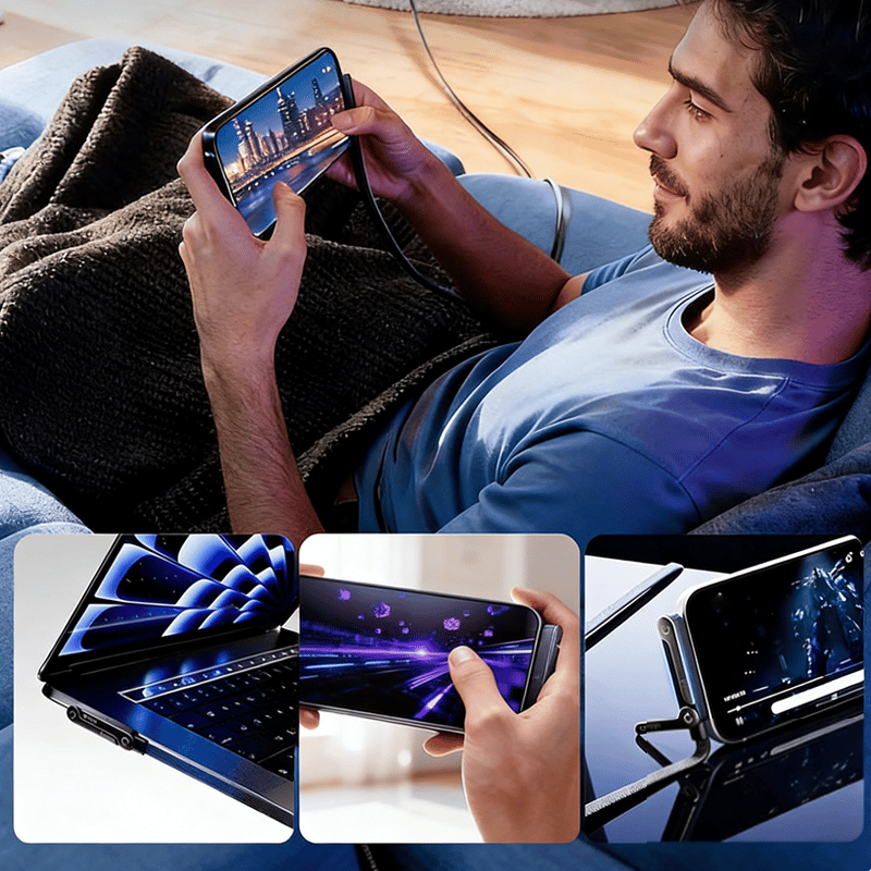 240W hurtigopladerkabel med SMART-holder (360°)