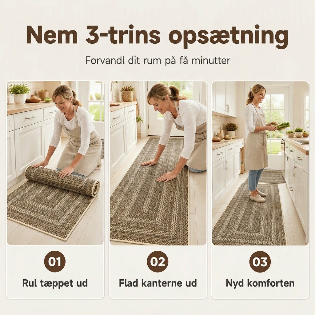Elegant vævet løber