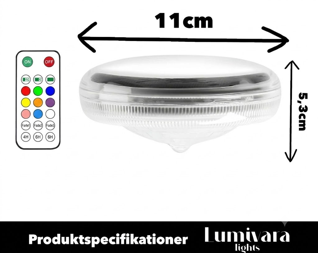 AQUALUME™ | Flydende Solcelledrevet Poolbelysning