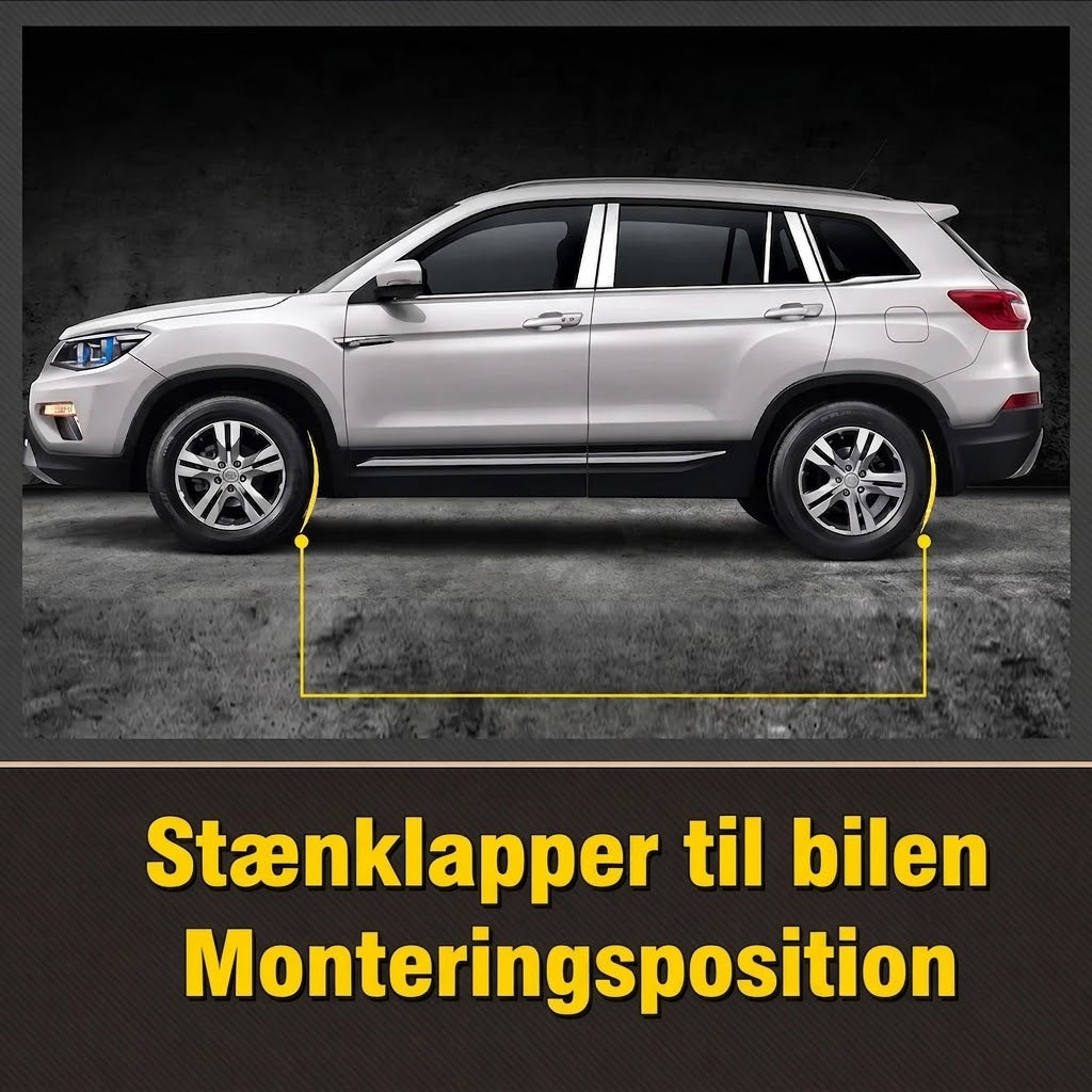 Stænklapper med billogo – 4 stk.