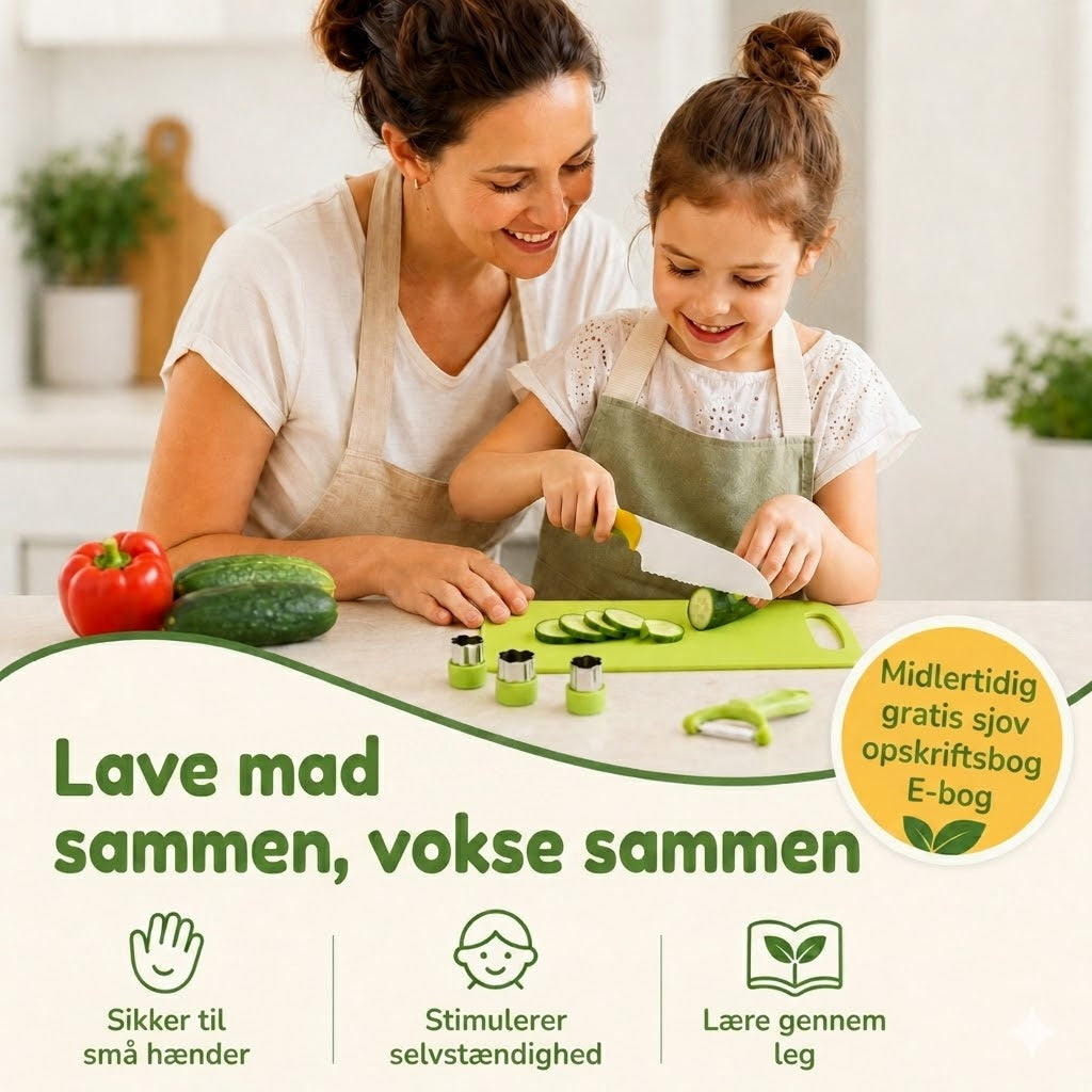 JuniorMaster™ Køkkensæt til børn – Sikker snitning & Lær at lave mad