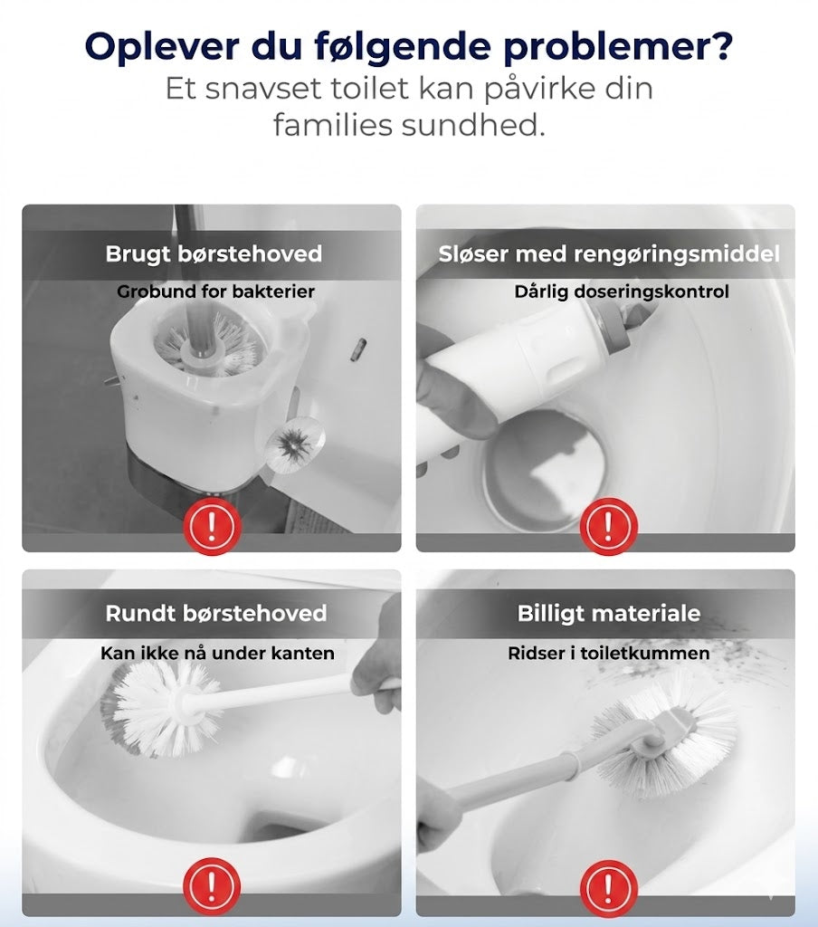 Sanitær ikke-bakteriel toiletbørste (inkl. 6-36 duftpuder)