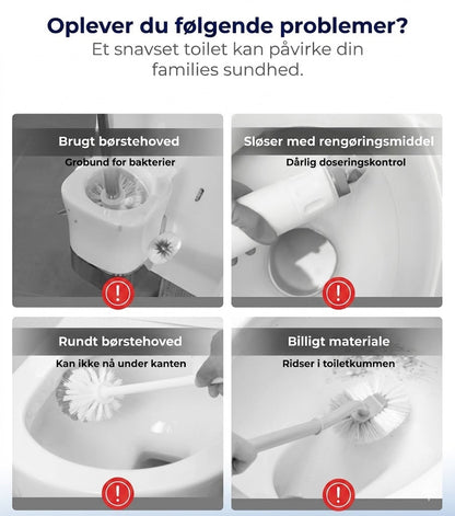 Sanitær ikke-bakteriel toiletbørste (inkl. 6-36 duftpuder)