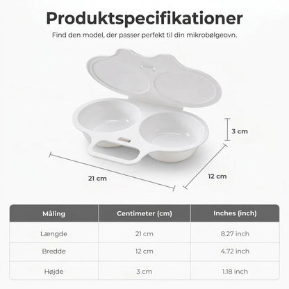Æggekoger til Mikrobølgeovn med Låg og Håndtag