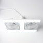 Loftsventilator med dobbelt hoved og LED-lys – moderne design med fjernbetjening til stue og soveværelse