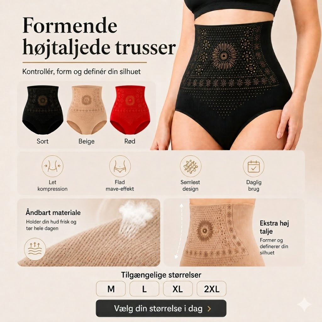 Formende shorts med høj talje
