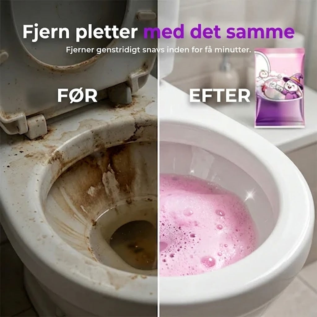 Skummende toiletrensepulver