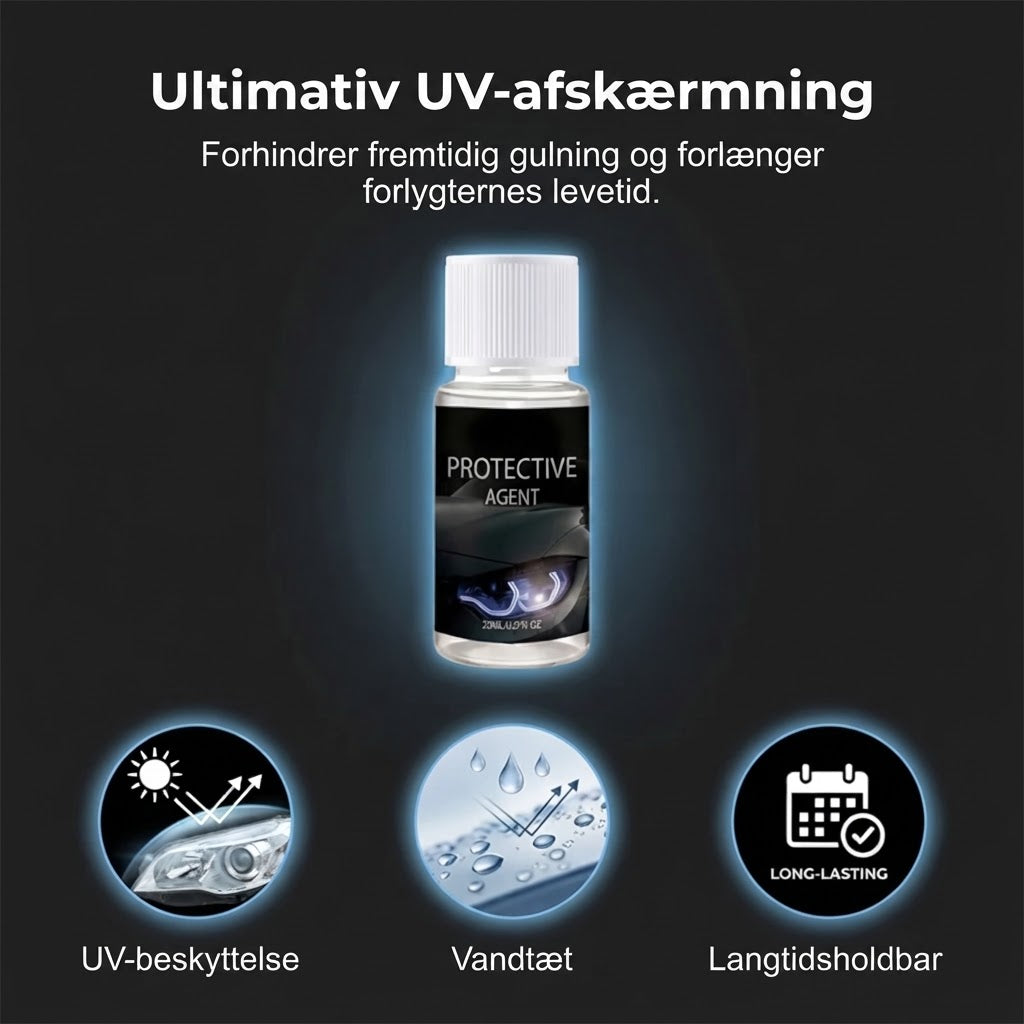 💡 Professionelt Lygtepoleringssæt | Fjerner Gulfarvning & Genskaber Klarhed ✨