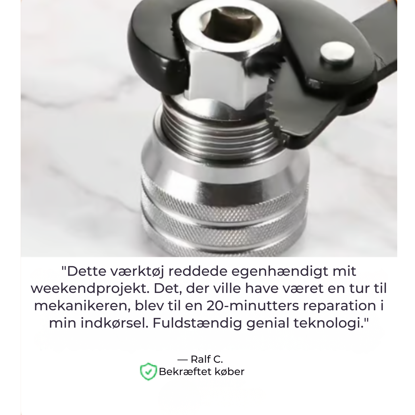 UniversalNøgle™ Én nøgle der passer til alle størrelser, selv slidte bolte