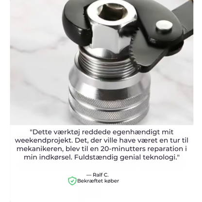 UniversalNøgle™ Én nøgle der passer til alle størrelser, selv slidte bolte
