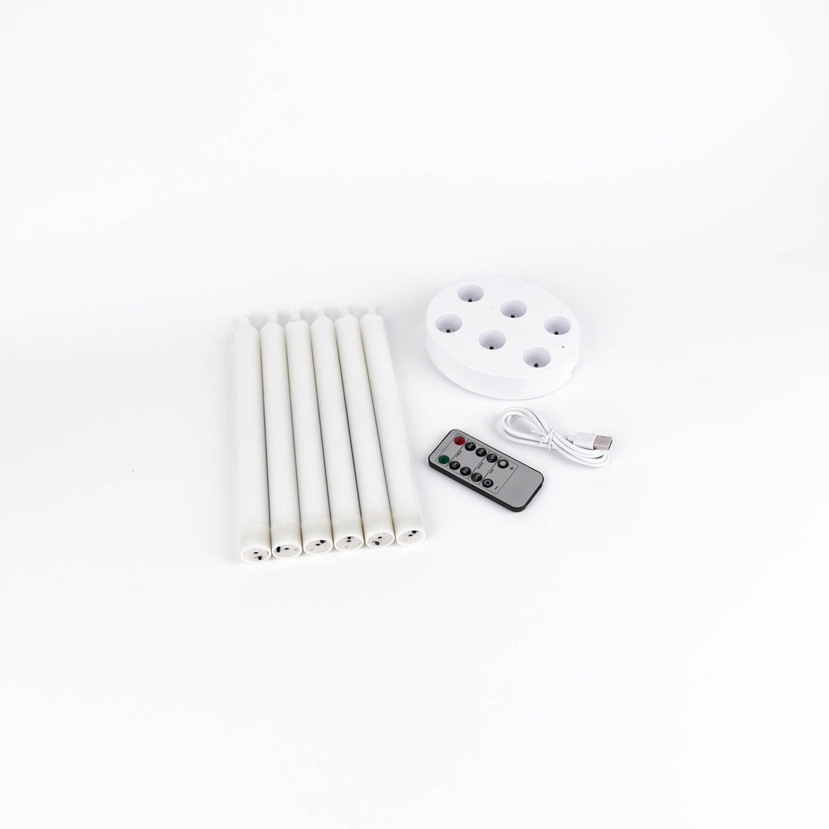 Genopladelige LED-vokslys | 6-pak