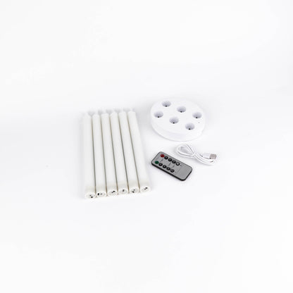 Genopladelige LED-vokslys | 6-pak