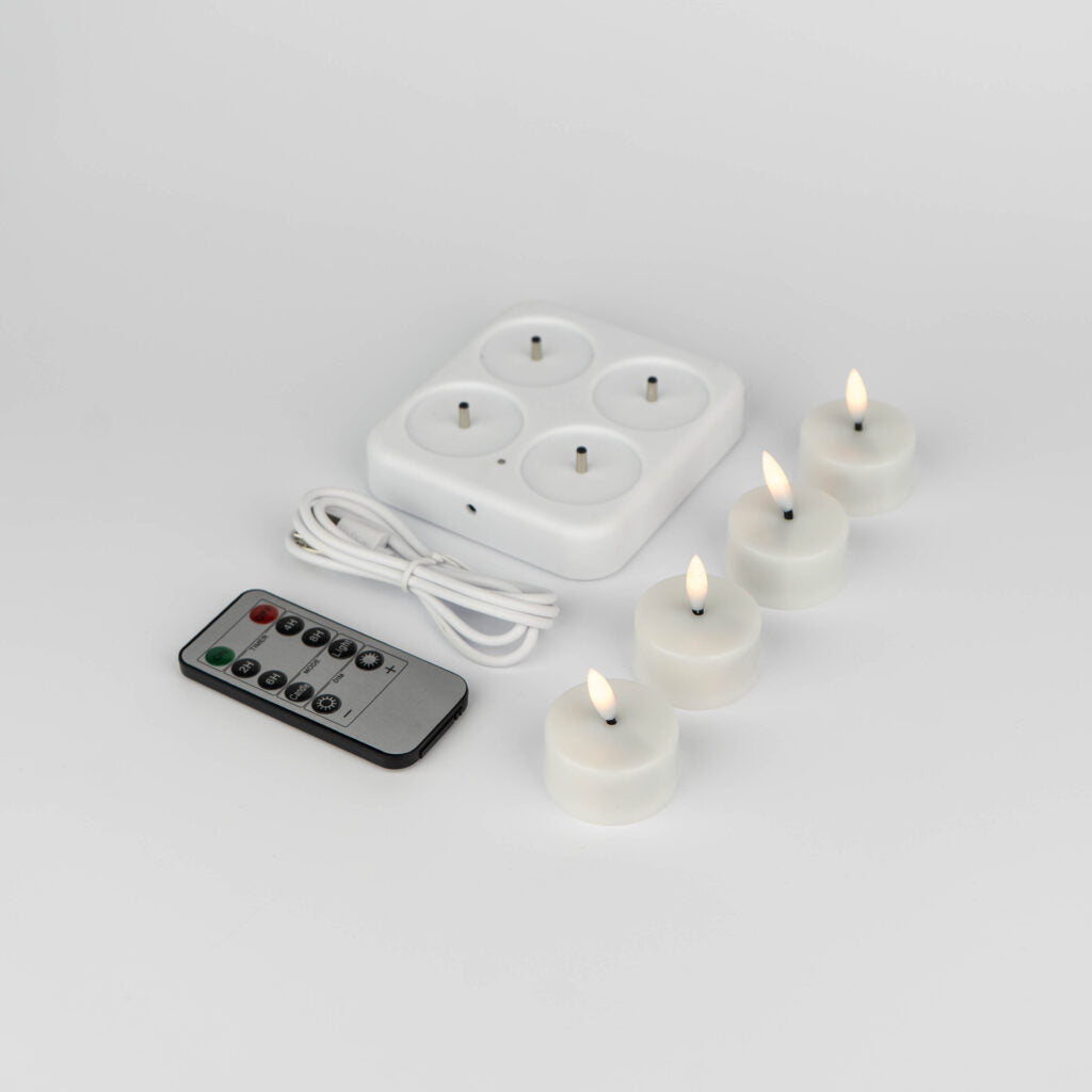 Genopladelige LED-fyrfadslys | Flammeløse
