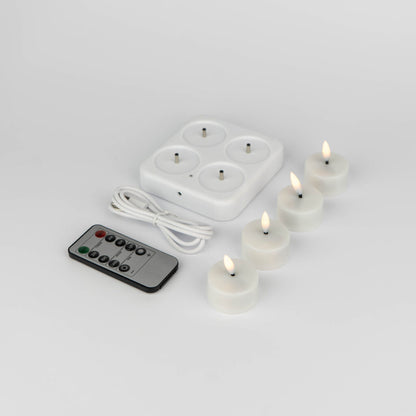 Genopladelige LED-fyrfadslys | Flammeløse